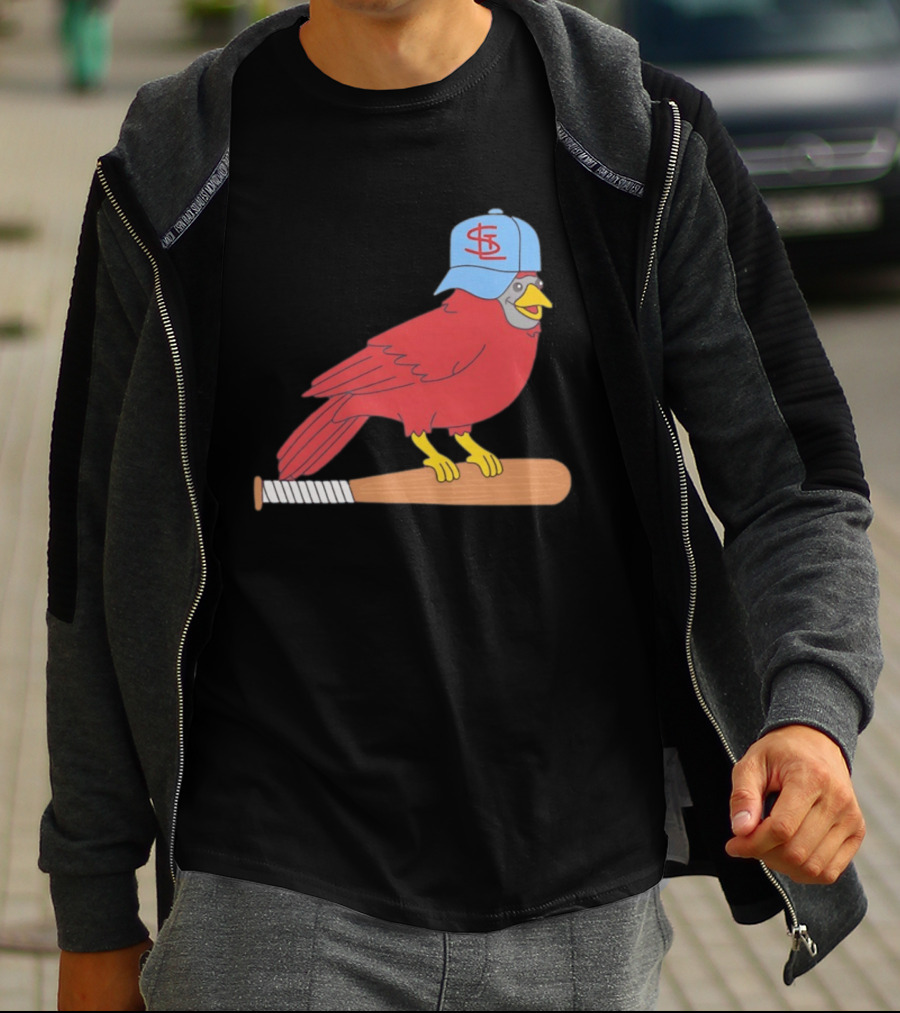 Hancel Rincon St. Louis Cardinals STL Hat Animated Bird Baseball Bat T-Shirt
