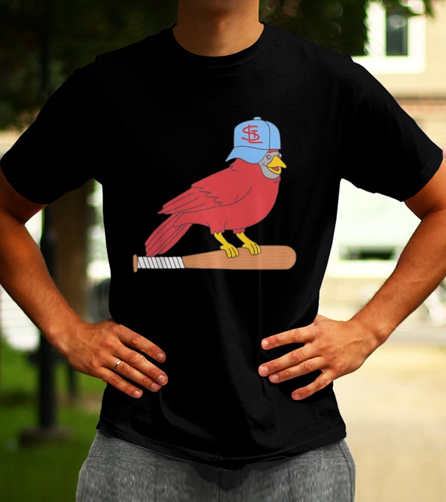 Hancel Rincon St. Louis Cardinals STL Hat Animated Bird Baseball Bat T-Shirt