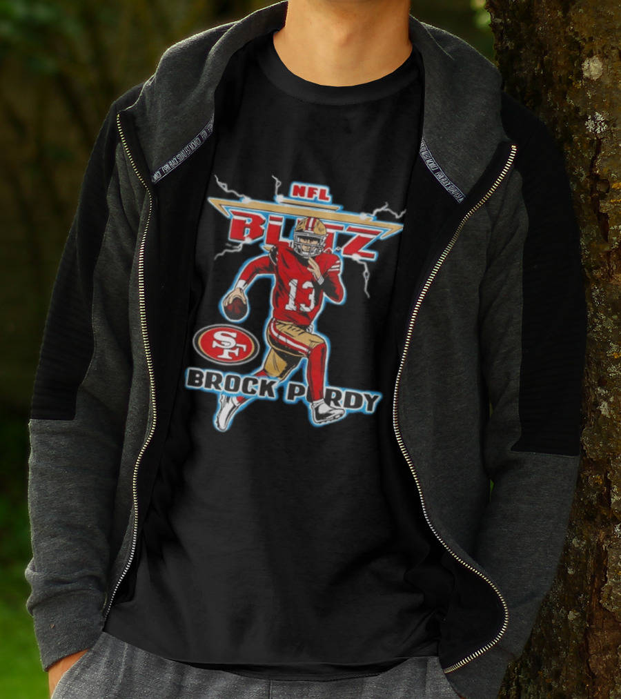 Brock Purdy NFL Blitz San Francisco 49ers SF Logo 13 T-Shirt