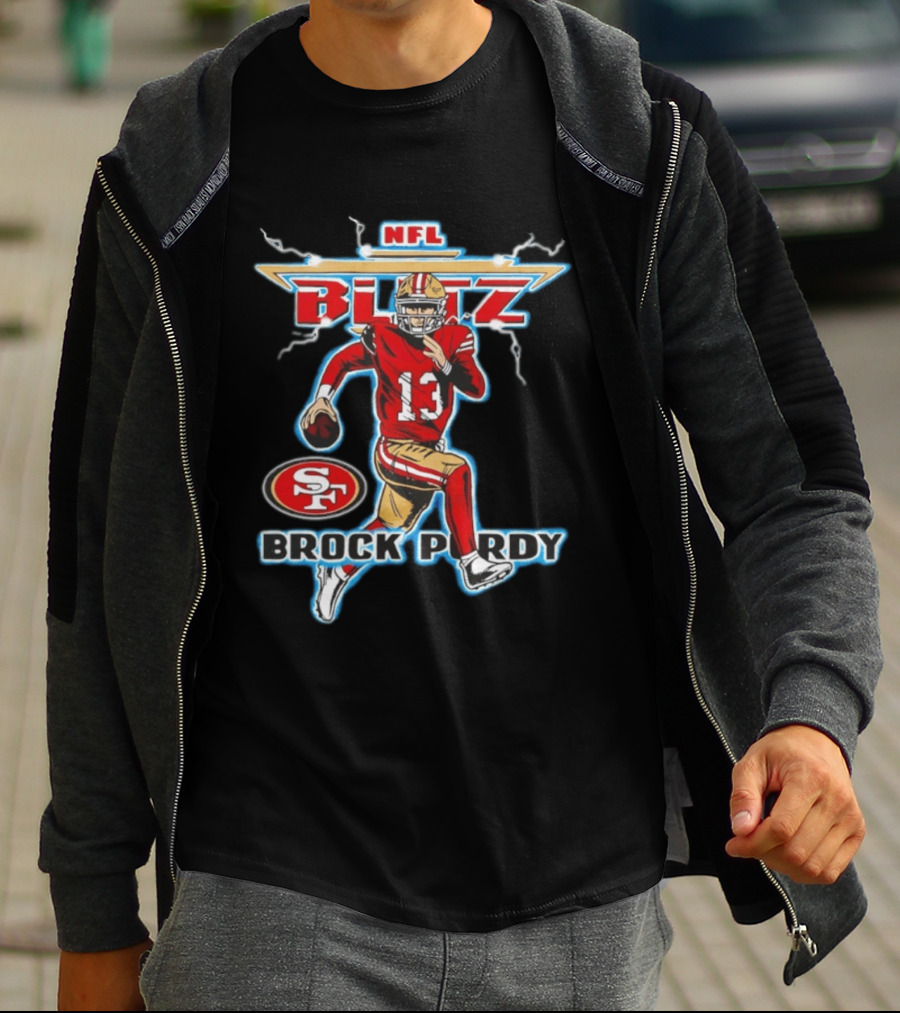 Brock Purdy NFL Blitz San Francisco 49ers SF Logo 13 T-Shirt