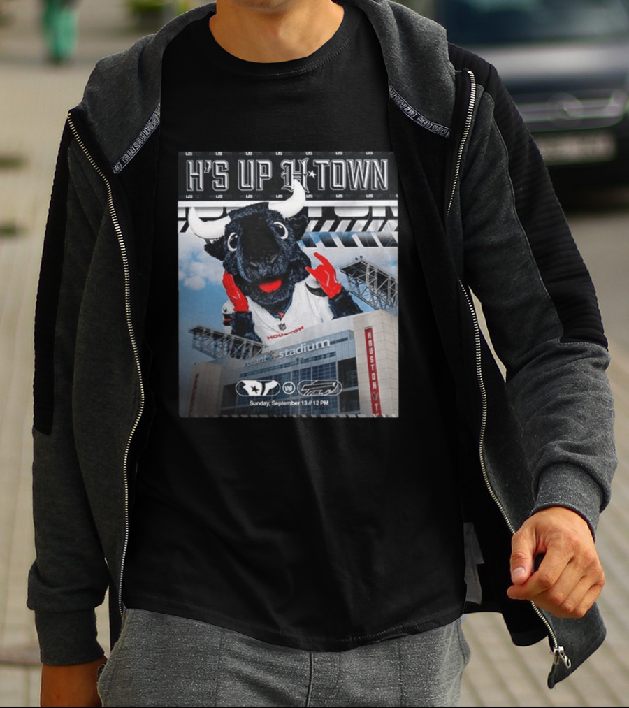 H's Up H Town Houston Texans Vs Buffalo Bills Reliant Stadium September 13 2026 T-Shirt