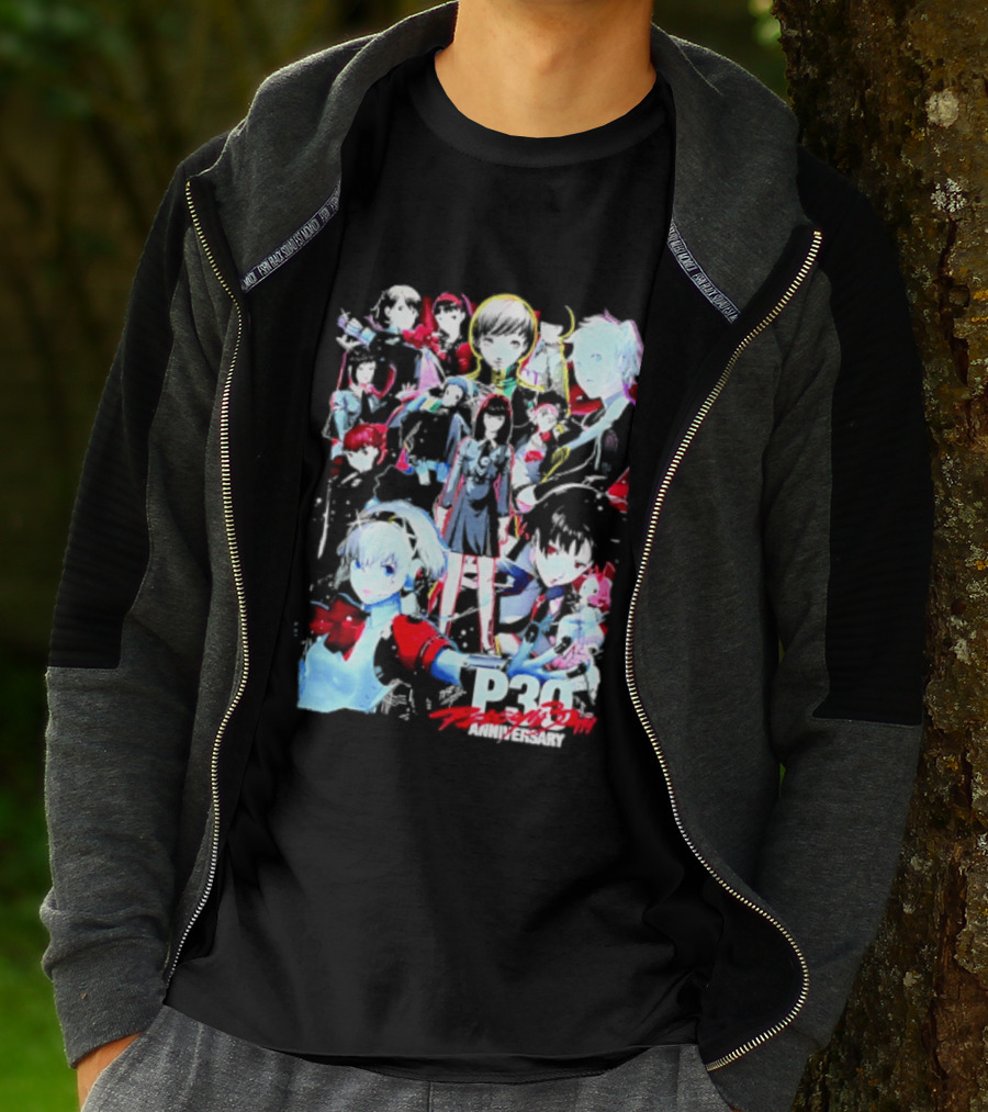 Chillweeb Persona 30th Anniversary Anime Characters P3 25th Anniversary Edition T-Shirt