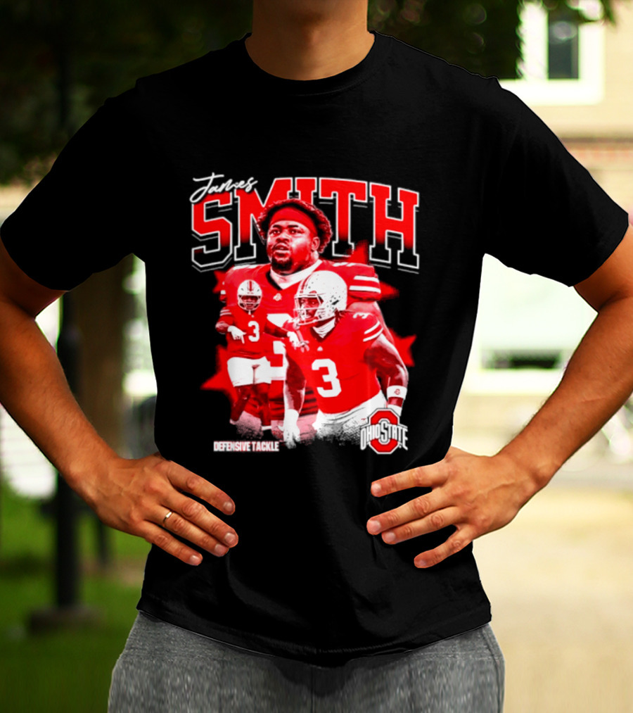James Smith 3 Defensive Tackle Ohio State Buckeyes NCAA Player T-Shirt