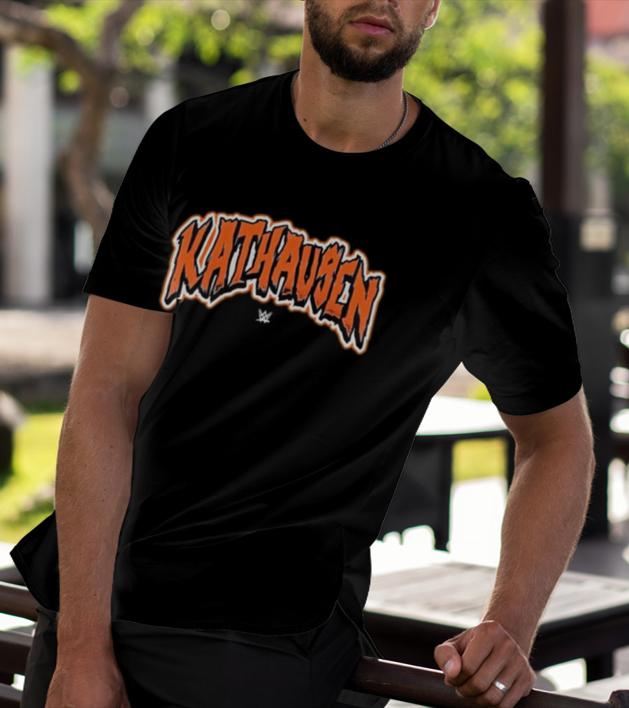 Karl Anthony Towns WWE KATHausen Wordmark Halloween Font T-Shirt