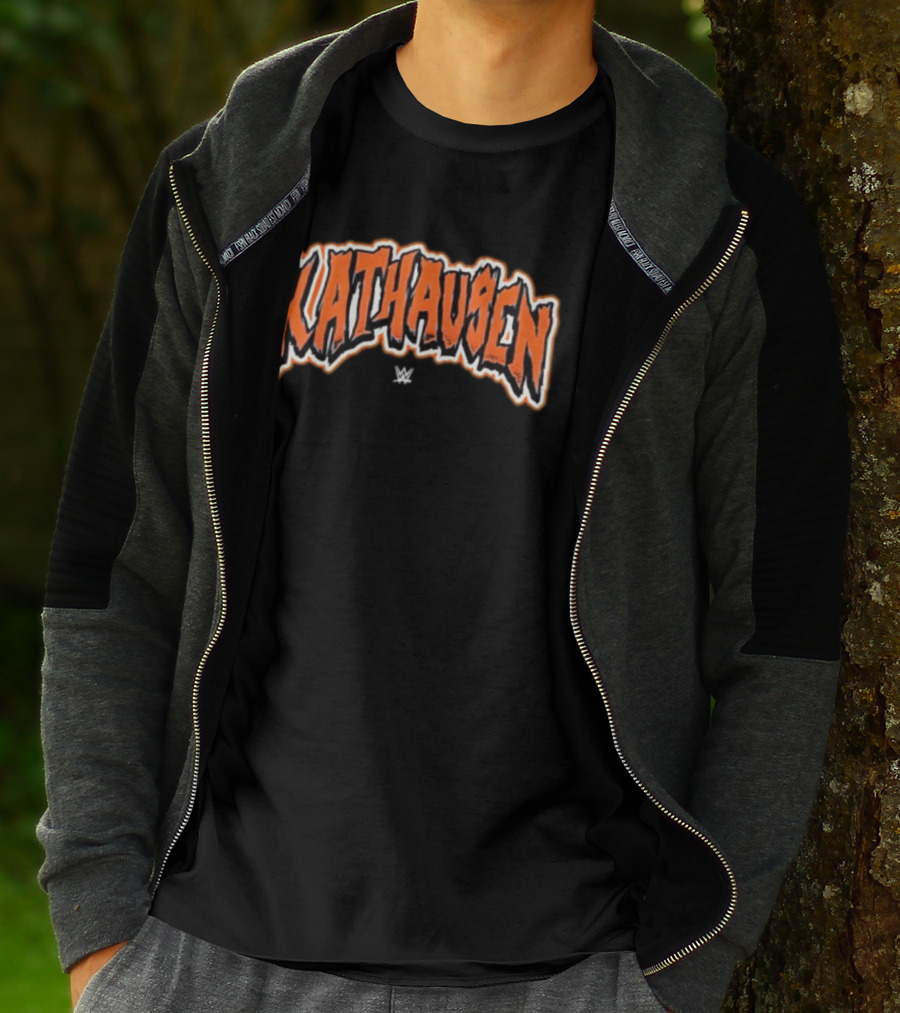 Karl Anthony Towns WWE KATHausen Wordmark Halloween Font T-Shirt