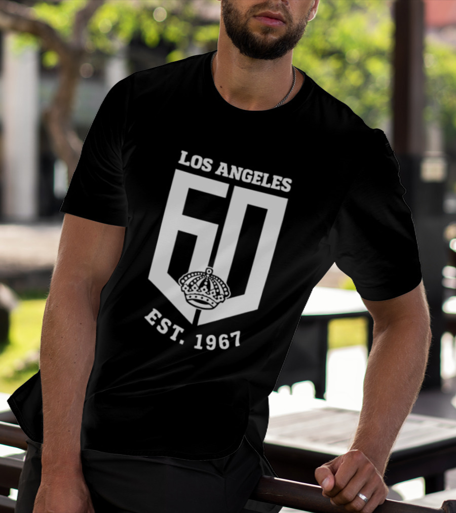 Los Angeles Kings 60th Anniversary EST. 1967 Diamond Crown Celebration T-Shirt