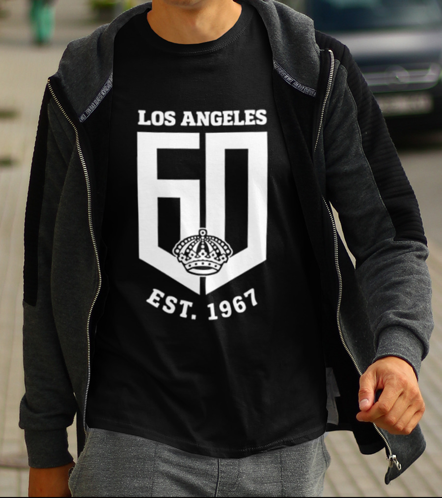 Los Angeles Kings 60th Anniversary EST. 1967 Diamond Crown Celebration T-Shirt