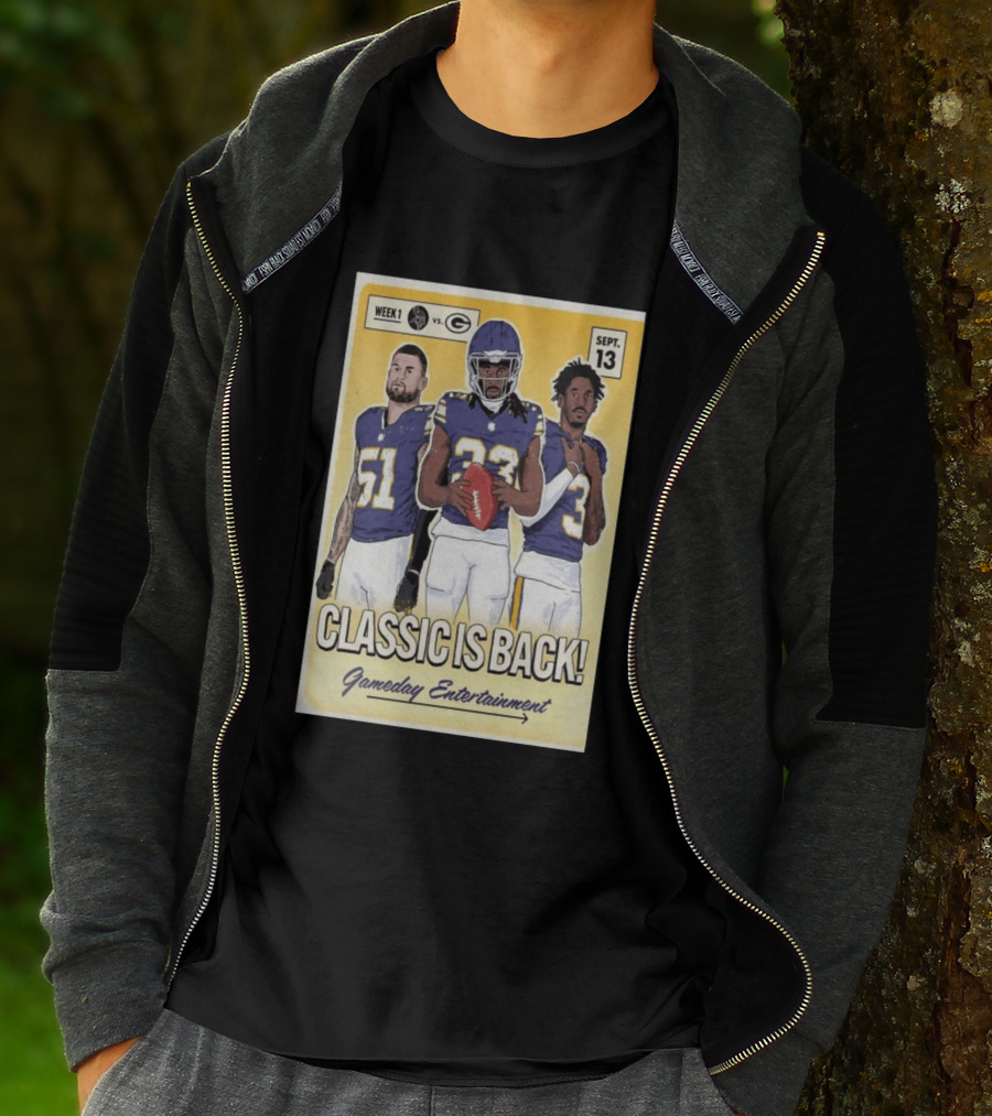 Week 1 Vikings Vs Packers Classic Is Back September 13 Gameday Entertainment T-Shirt