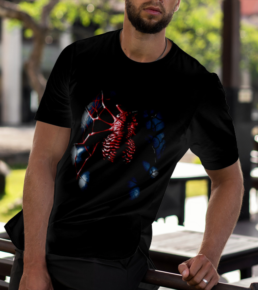 Vzn Shop Spiderman Venom Symbiote Ribcage Webbing T-Shirt