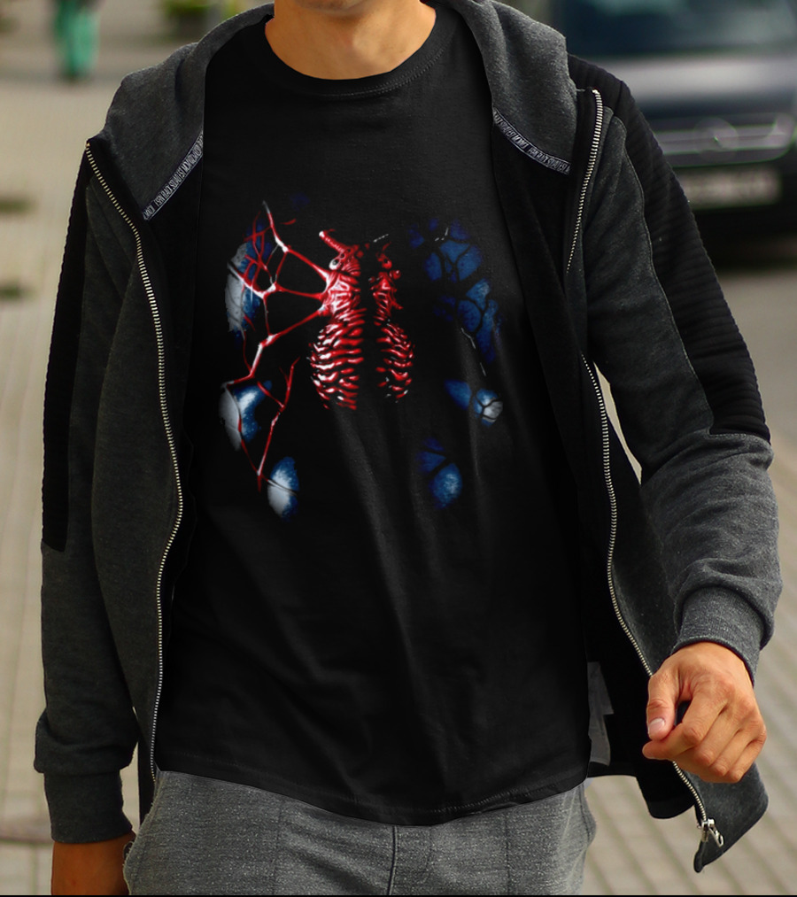 Vzn Shop Spiderman Venom Symbiote Ribcage Webbing T-Shirt
