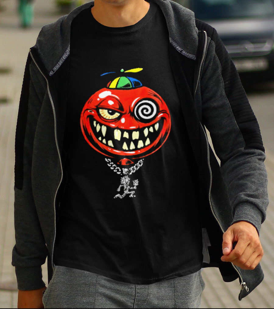 Wakko Exotics Store Bizerker 187 Spiral Hat Grinning Necklace T-Shirt
