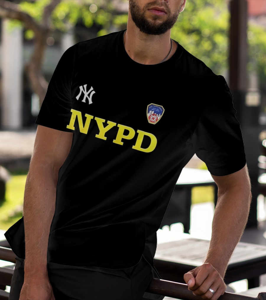NYPD New York Yankees 2026 25th Anniversary 9 11 We Will Never Forget Remember Honor Unite 2 Sided T-Shirt
