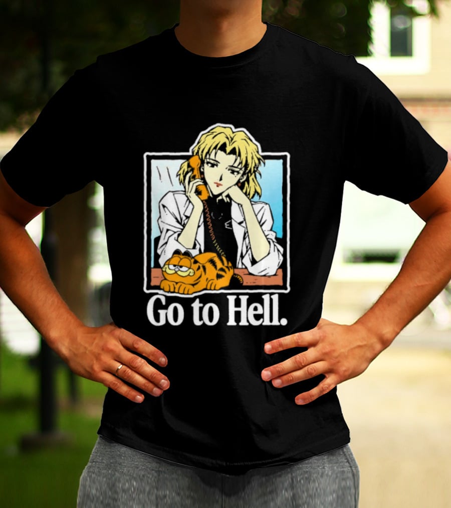 Ritsuko Akagi Go To Hell Neon Genesis Evangelion Cartoon T-Shirt
