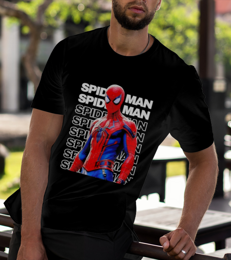 Spider Man Marvel Superhero Peter Parker Iconic Costume Vibrant Heroic T-Shirt