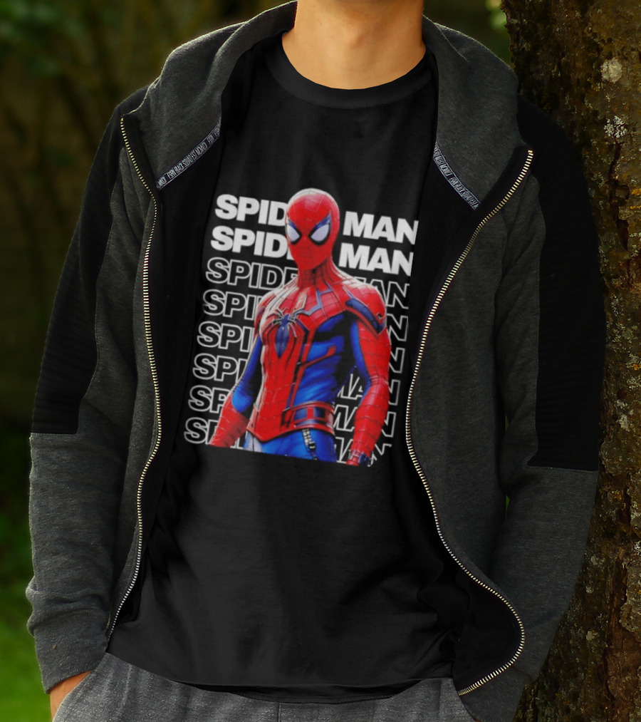 Spider Man Marvel Superhero Peter Parker Iconic Costume Vibrant Heroic T-Shirt