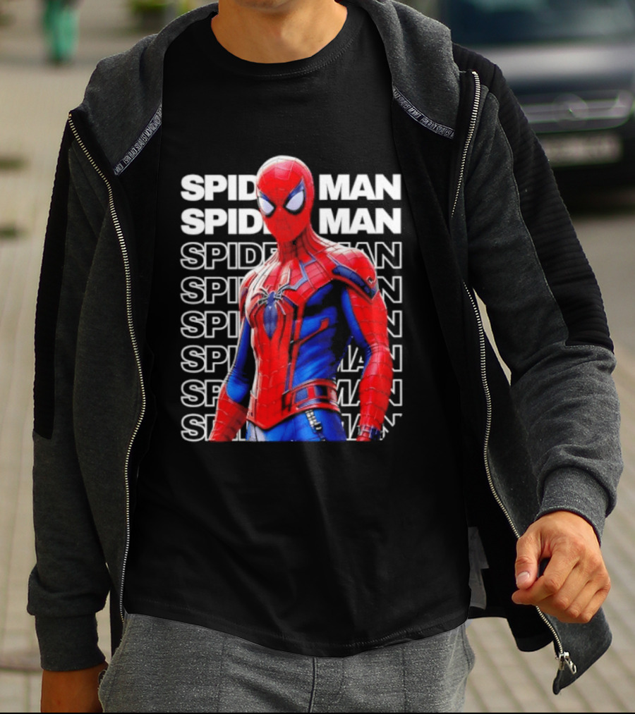 Spider Man Marvel Superhero Peter Parker Iconic Costume Vibrant Heroic T-Shirt