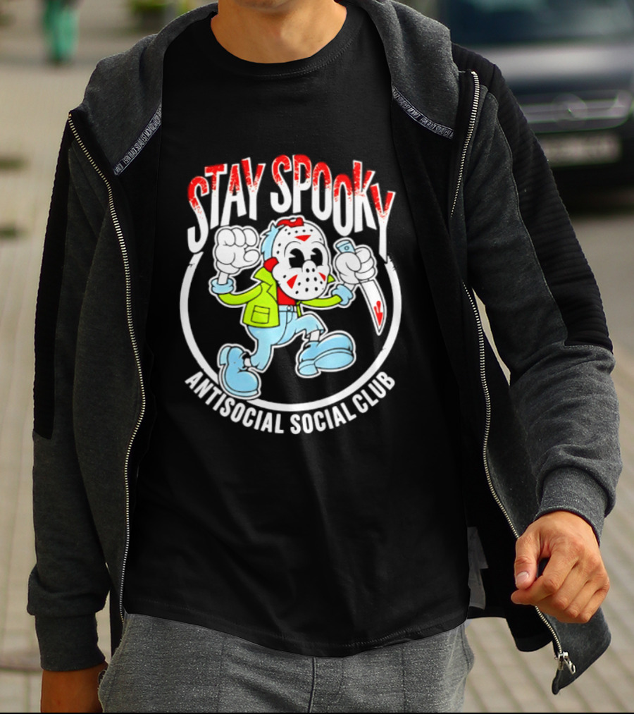 Stay Spooky Antisocial Social Club Jason Voorhees Halloween T-Shirt