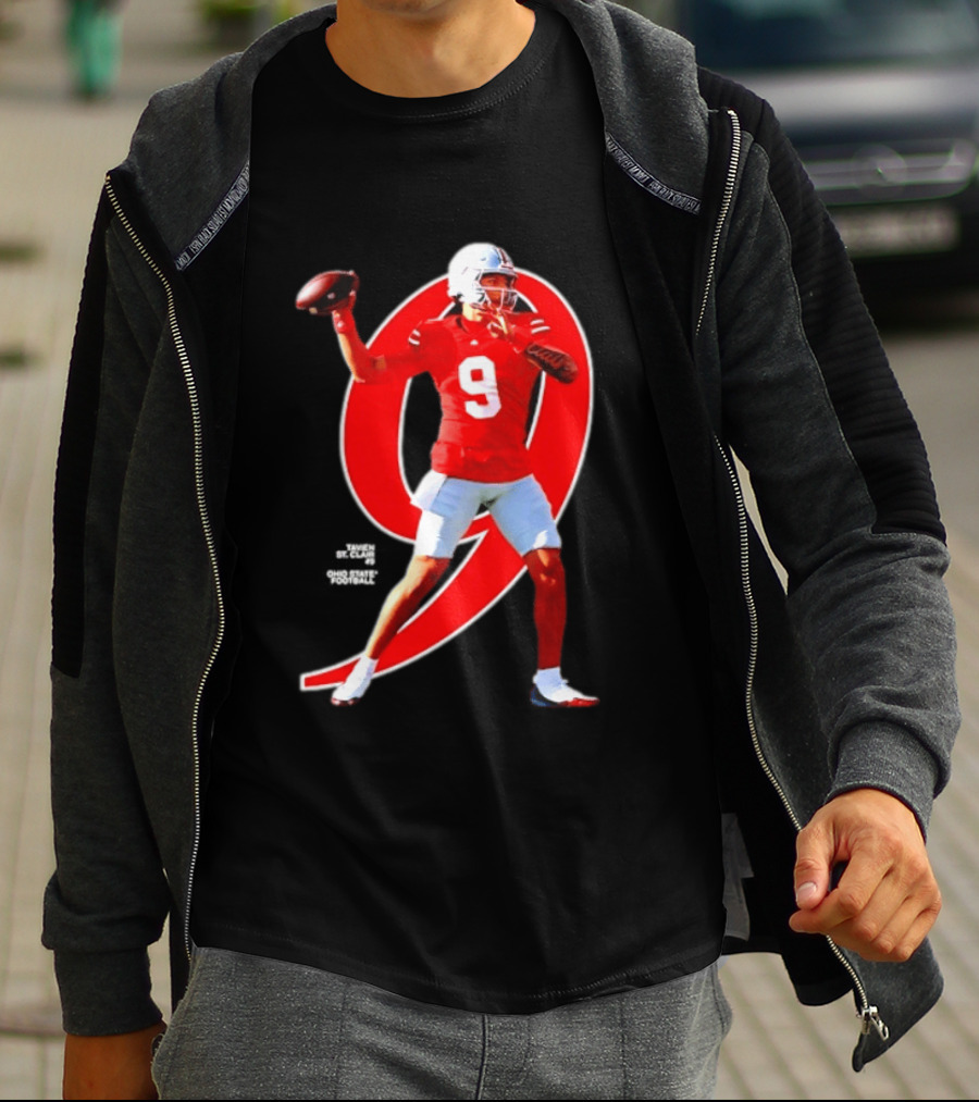 Ohio State Buckeyes Tavien St. Clair 9 NCAA Football Breakthrough Player T-Shirt