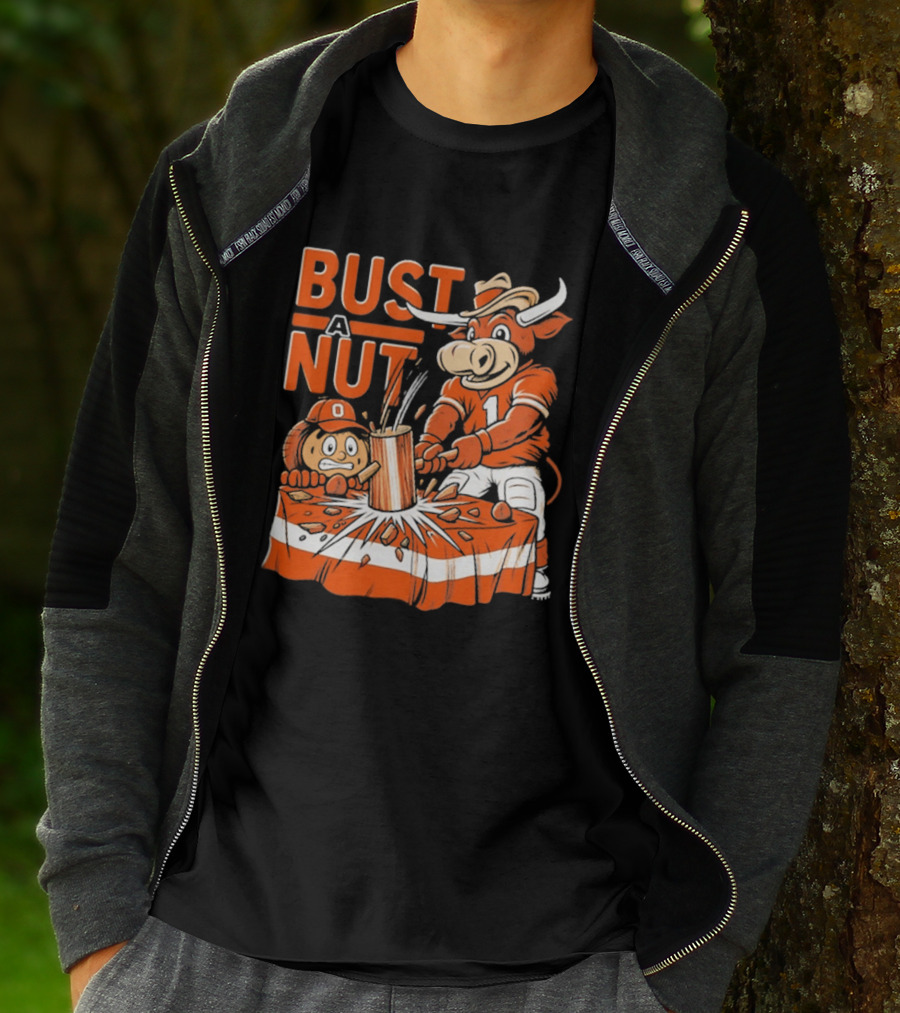 Bust A Nut Texas Football Bevo Beat Competition T-Shirt