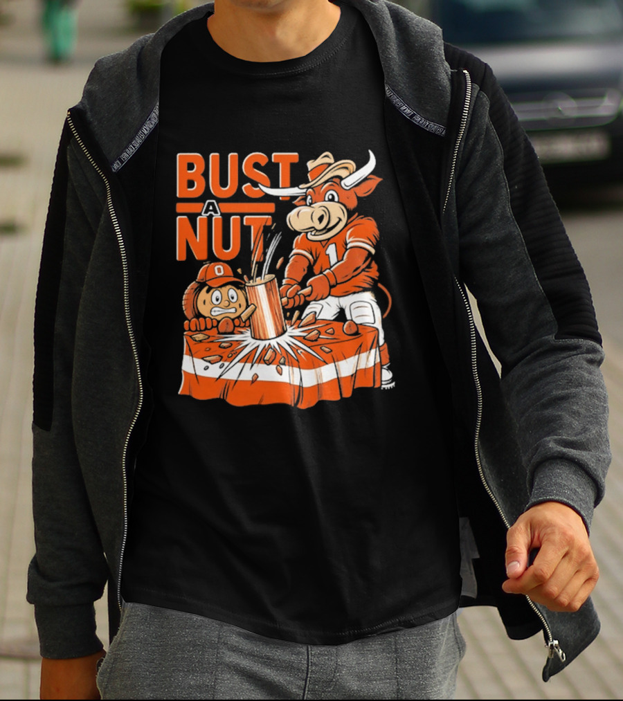 Bust A Nut Texas Football Bevo Beat Competition T-Shirt
