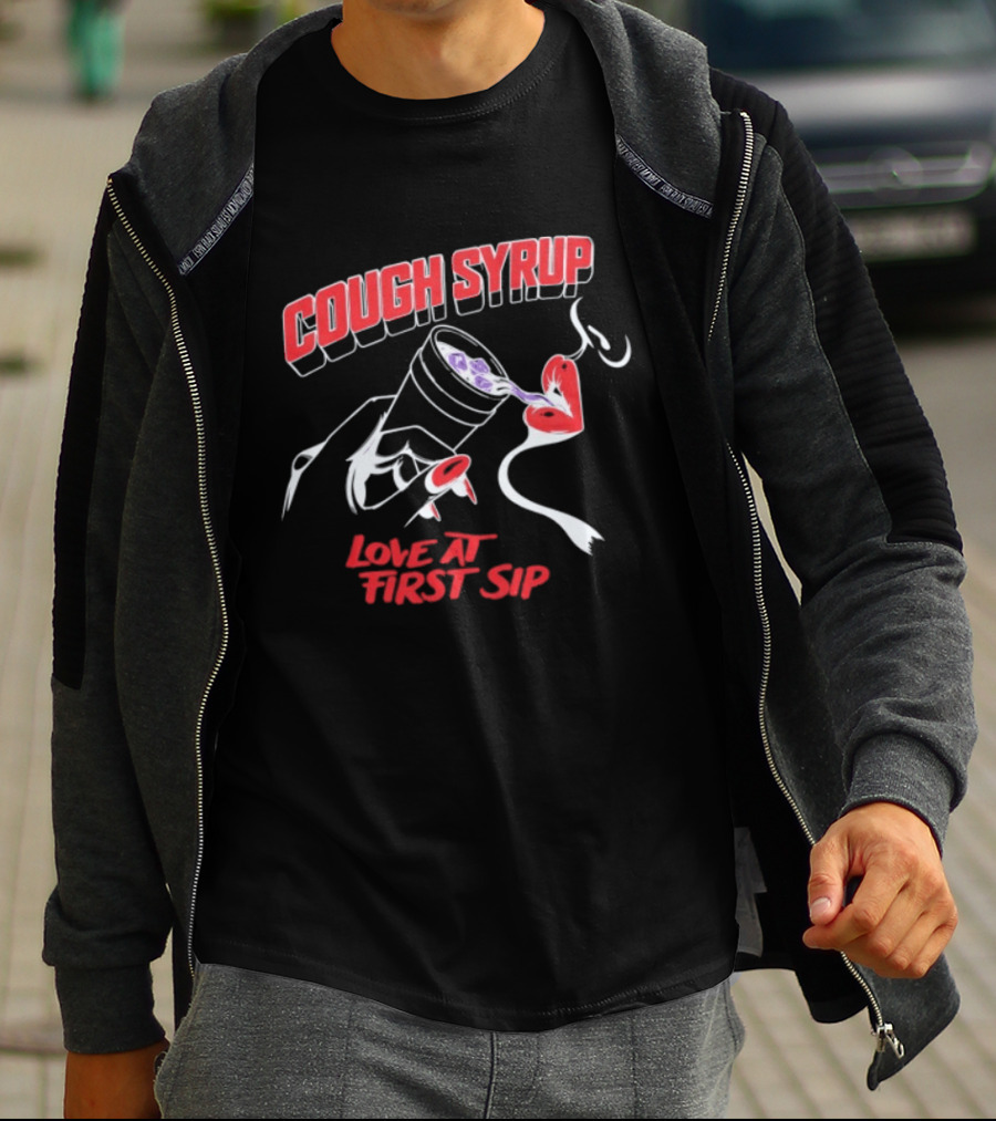 Cough Syrup Love At First Sip Heart Cup T-Shirt