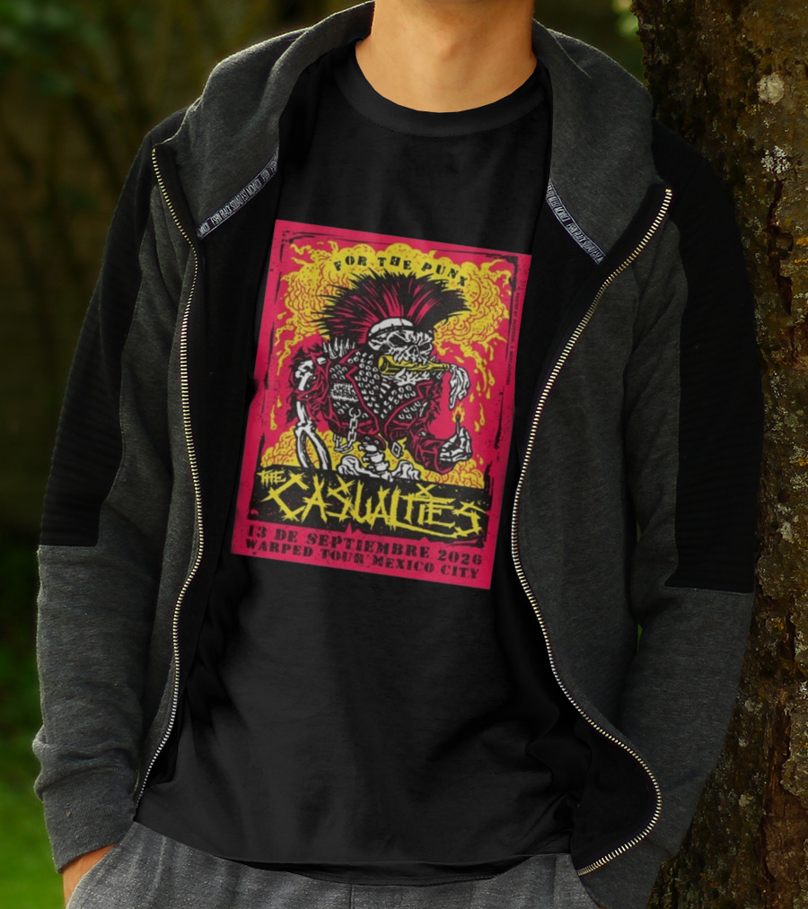 The Casualties For The Punx 13 De Septiembre 2026 Warped Tour Mexico City T-Shirt