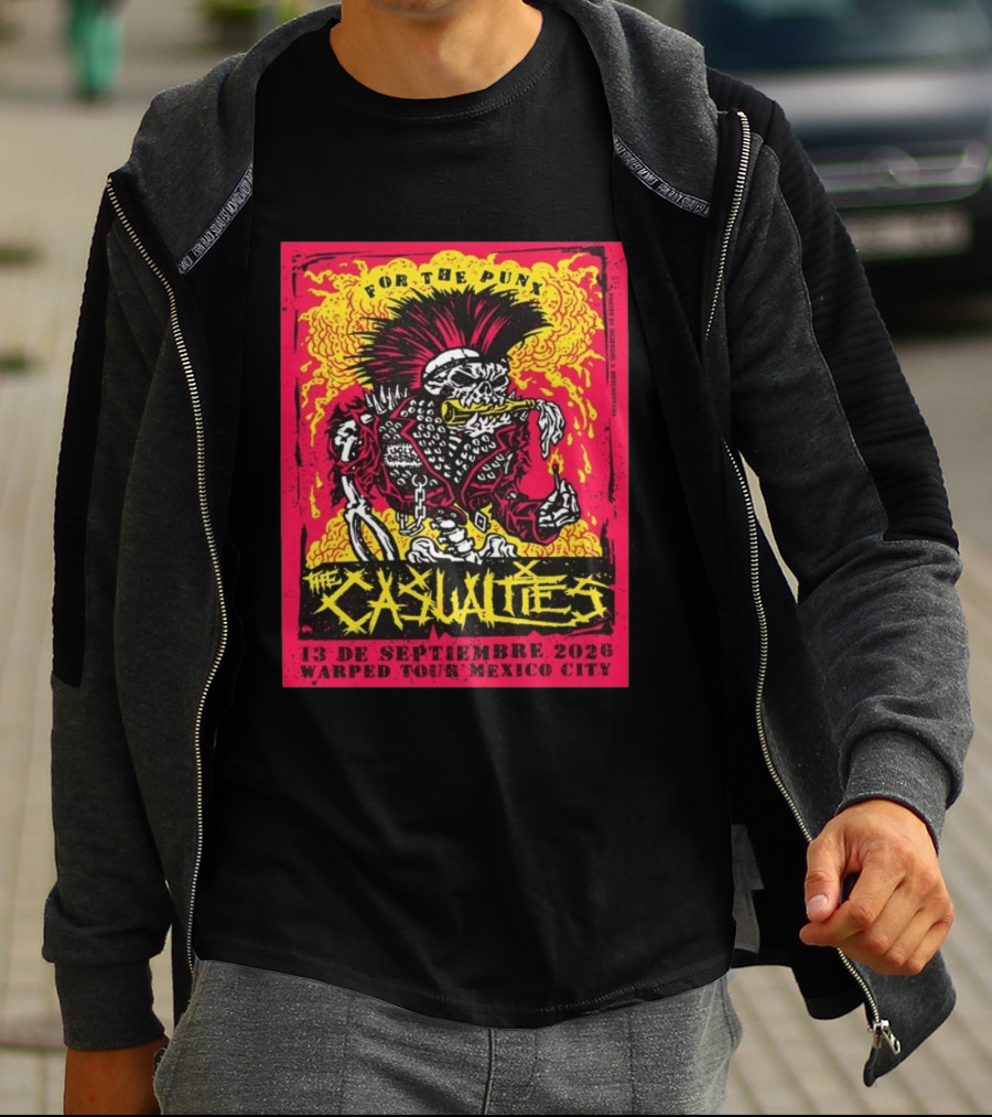 The Casualties For The Punx 13 De Septiembre 2026 Warped Tour Mexico City T-Shirt
