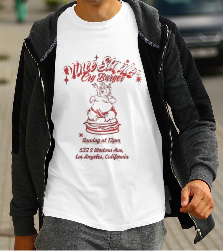 Vince Staples Cry Burger 2023 Sunday Event Los Angeles Alhambra Place T-Shirt
