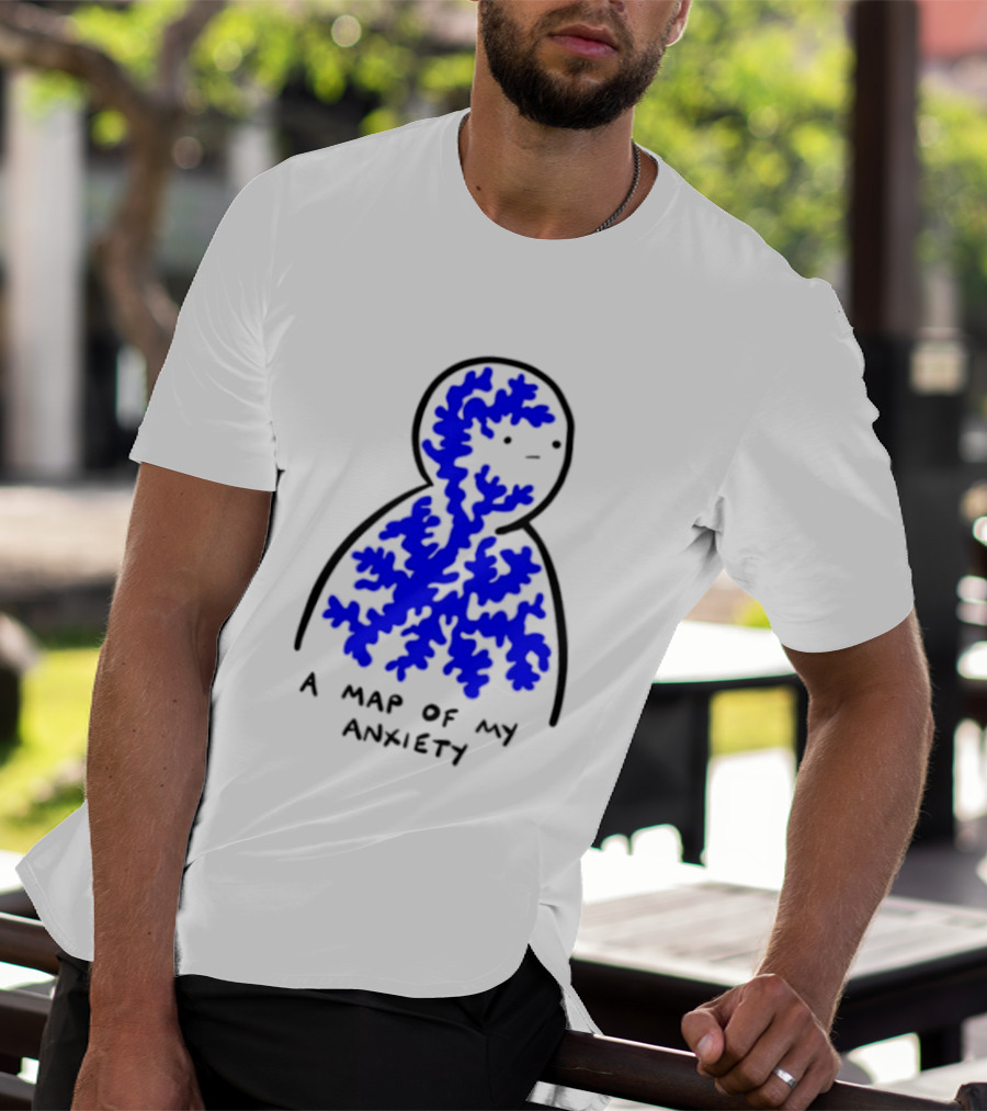 A Map Of My Anxiety Mental Health Awareness T-Shirt