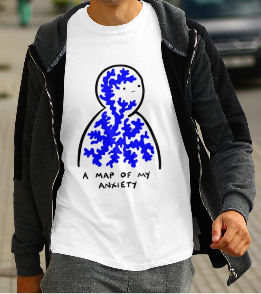 A Map Of My Anxiety Mental Health Awareness T-Shirt