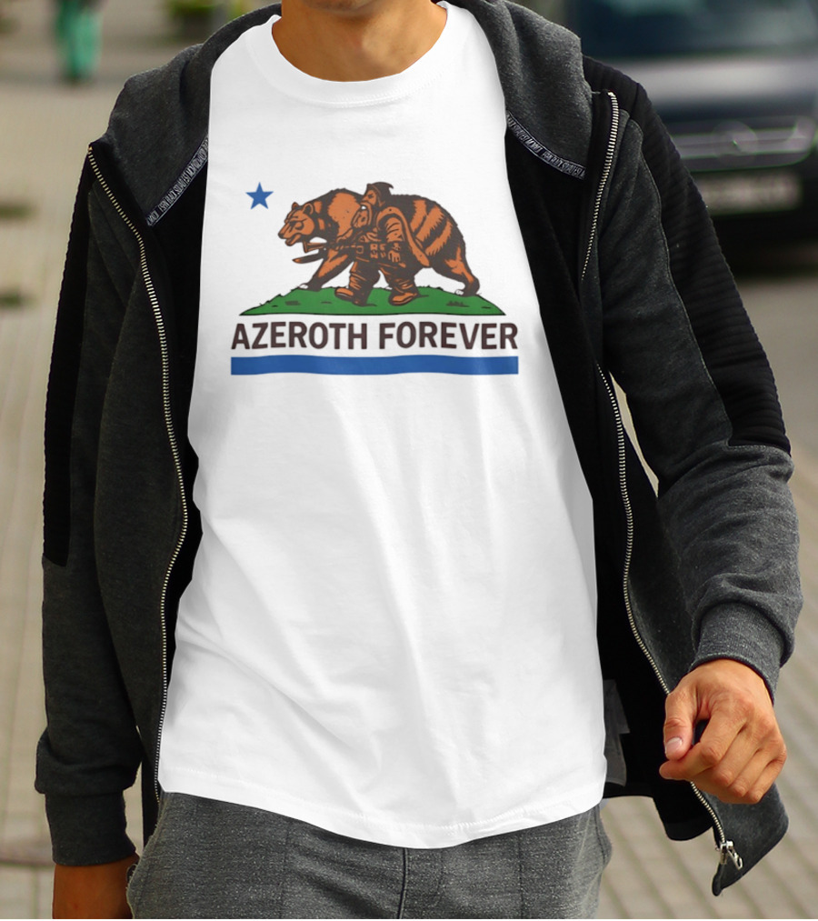 Azeroth Forever Smokey Bear Parody Walking Wilderness Hero T-Shirt