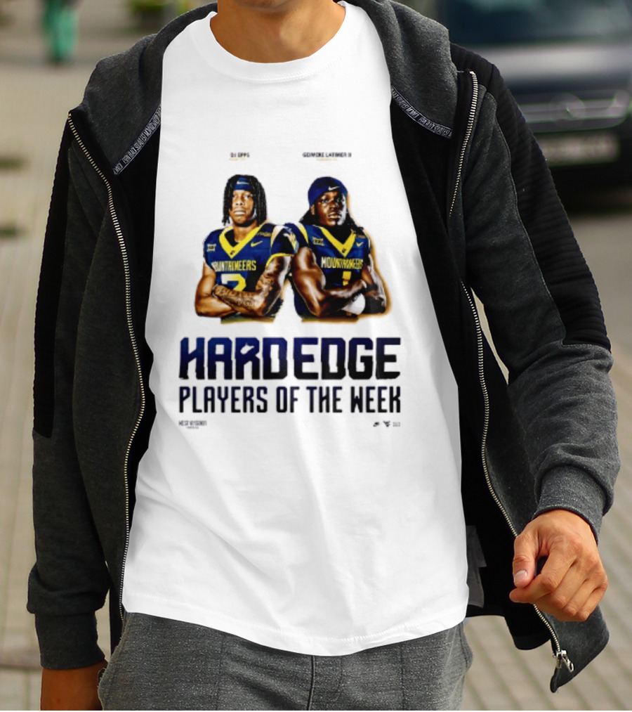DJ Epps Geimere Latimer II West Virginia Mountaineers Hardedge Players Of The Week T-Shirt