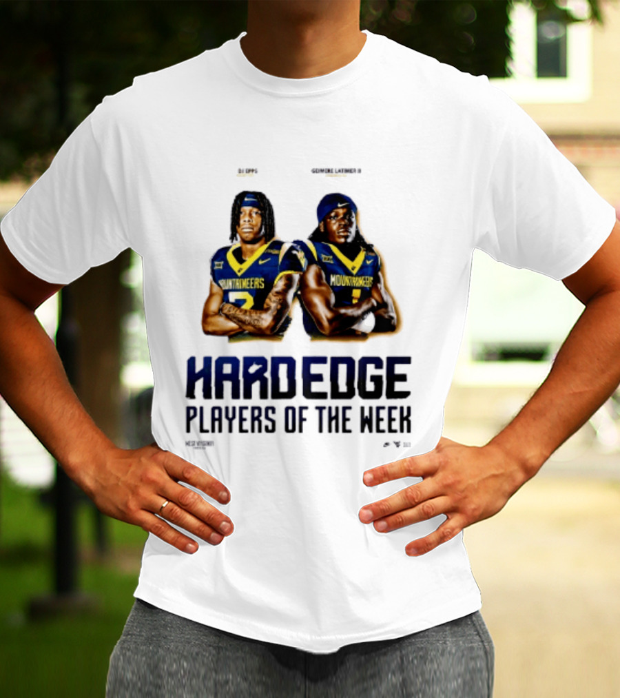DJ Epps Geimere Latimer II West Virginia Mountaineers Hardedge Players Of The Week T-Shirt