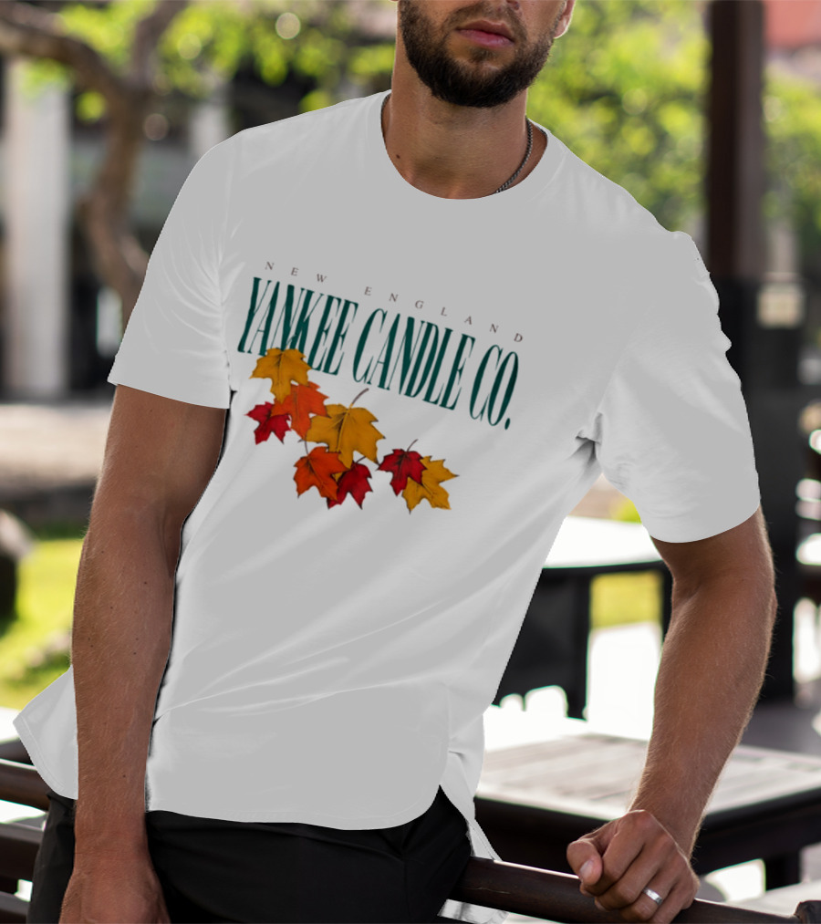 New England Yankee Candle Co Fall Leaves Autumn T-Shirt