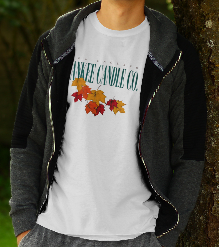New England Yankee Candle Co Fall Leaves Autumn T-Shirt