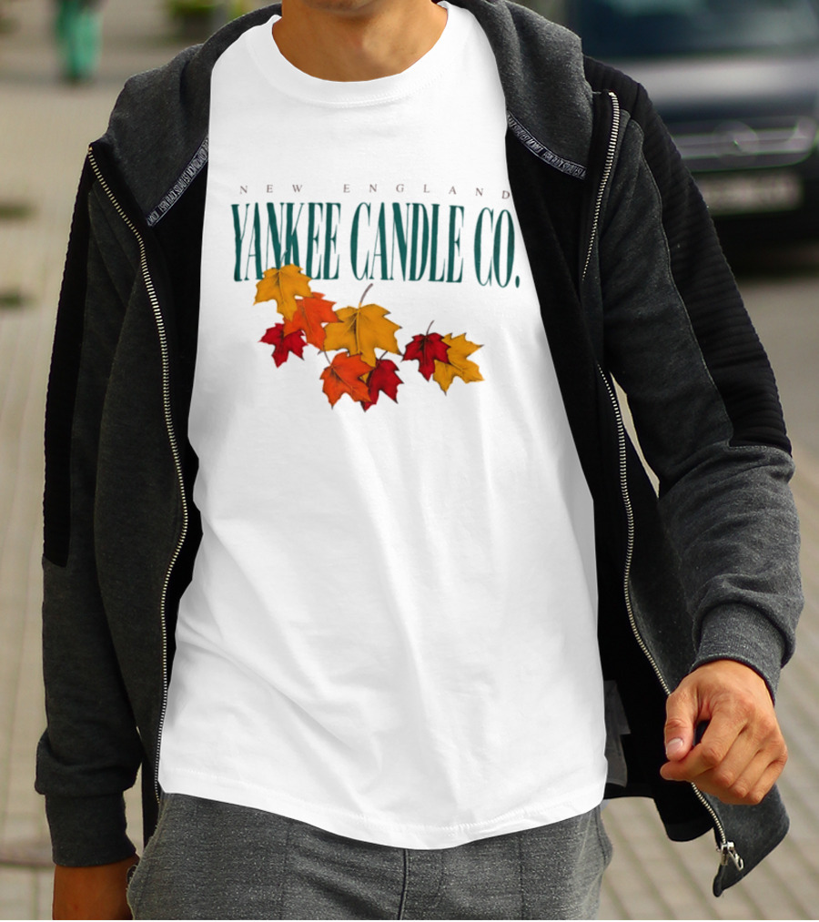 New England Yankee Candle Co Fall Leaves Autumn T-Shirt
