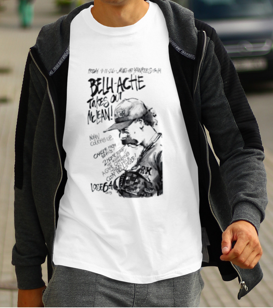 Belly Ache Takes Out McLean New York Mets Baseball T-Shirt