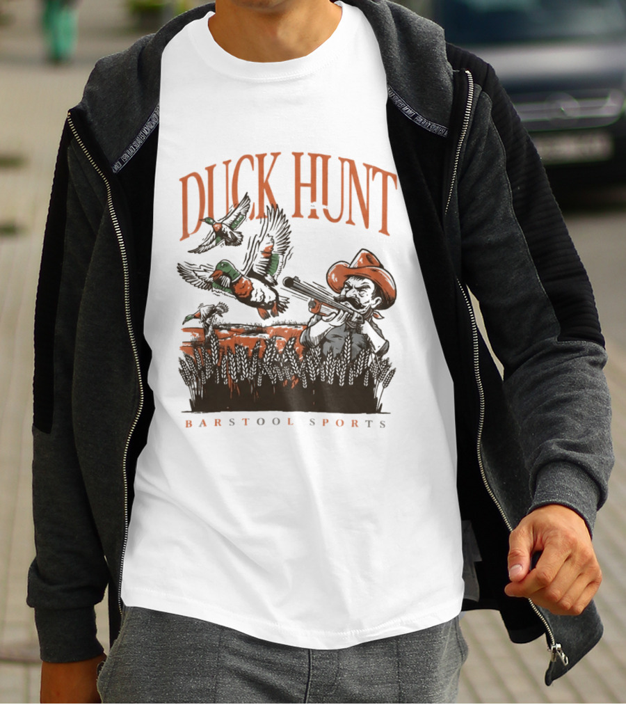 Duck Hunt Cowboy Oklahoma Cowboys Oregon Ducks Barstool Sports T-Shirt