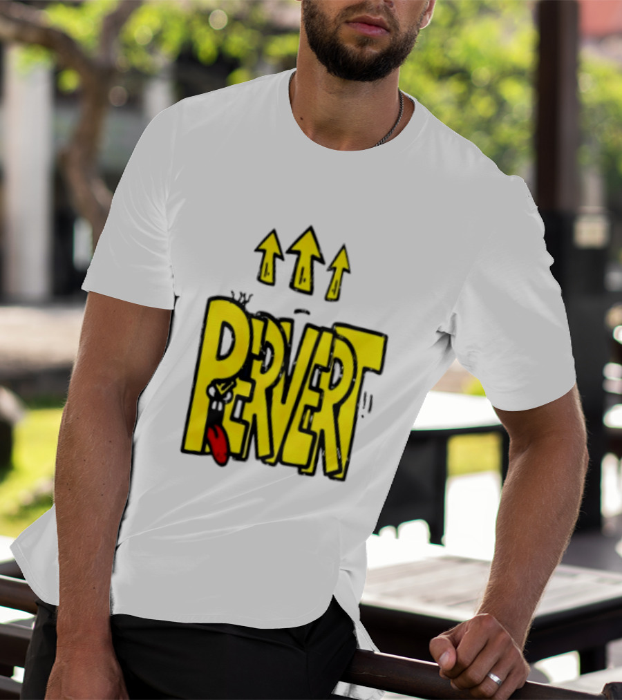 Pervert Urban Edgy Graffiti Arrows Tongue Streetwear T-Shirt