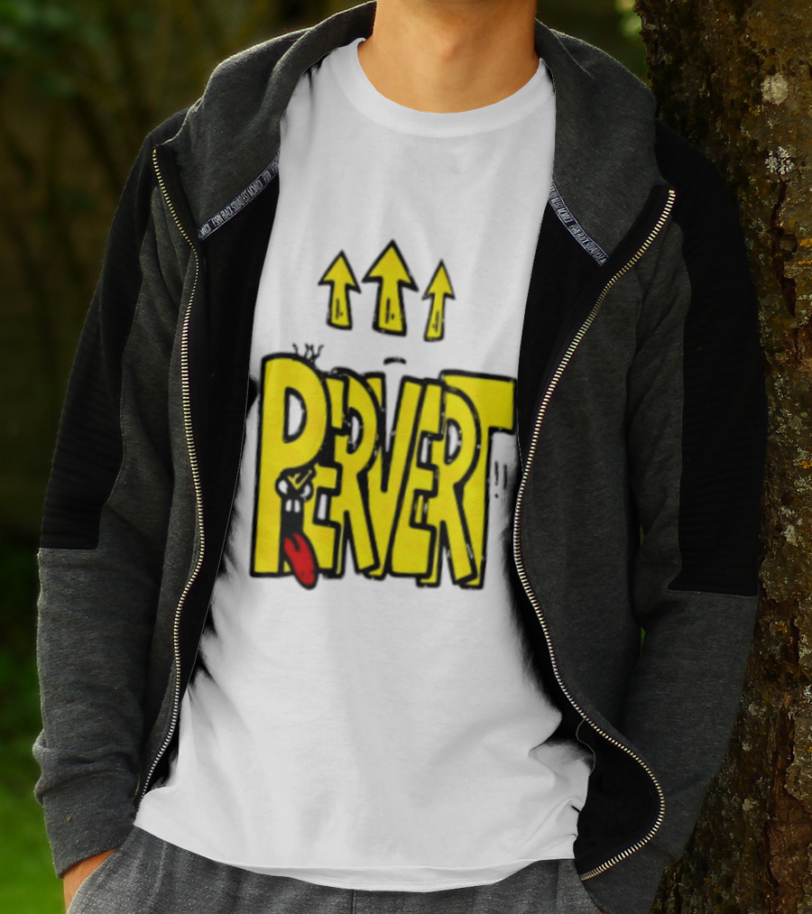 Pervert Urban Edgy Graffiti Arrows Tongue Streetwear T-Shirt