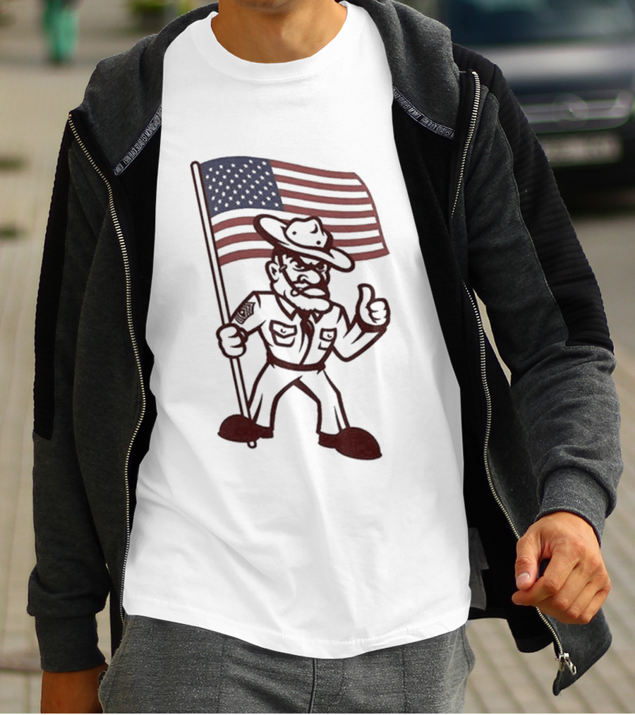 Texas A&M Aggies 12th Man Patriotic American Flag T-Shirt