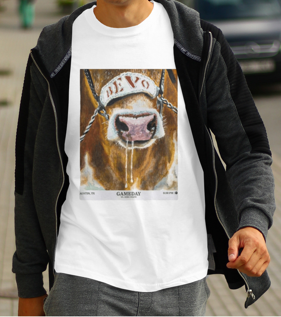 Texas Longhorns Bevo Vs Ohio State Austin TX Gameday 6:30 PM 2026 T-Shirt