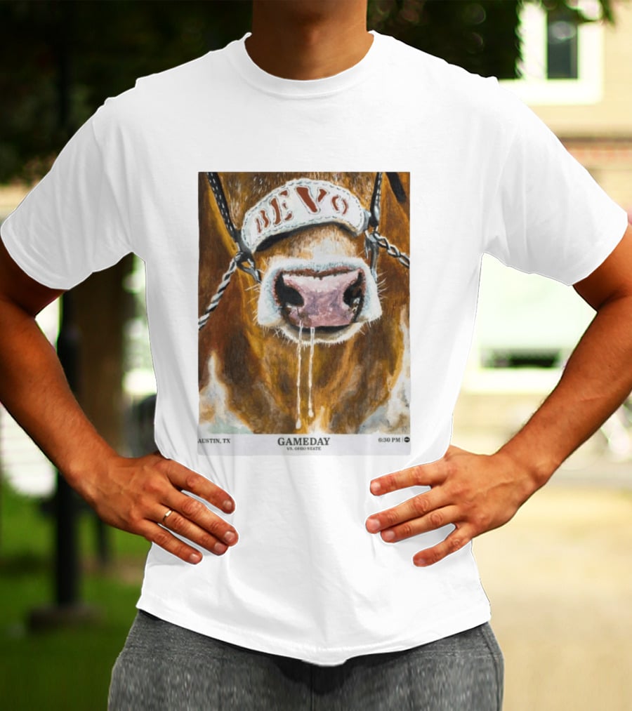 Texas Longhorns Bevo Vs Ohio State Austin TX Gameday 6:30 PM 2026 T-Shirt
