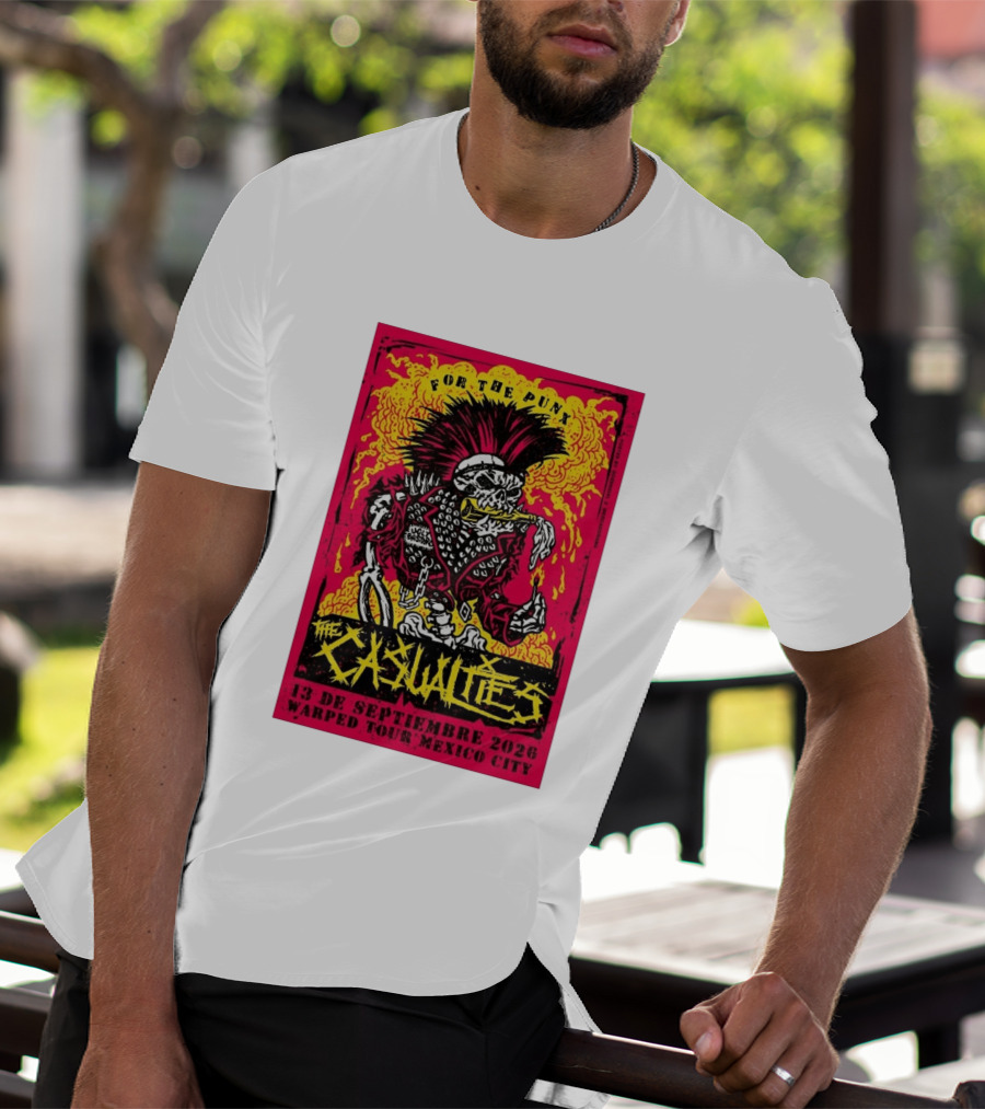 The Casualties Warped Tour Mexico City For The Punx 13 De Septiembre 2026 T-Shirt
