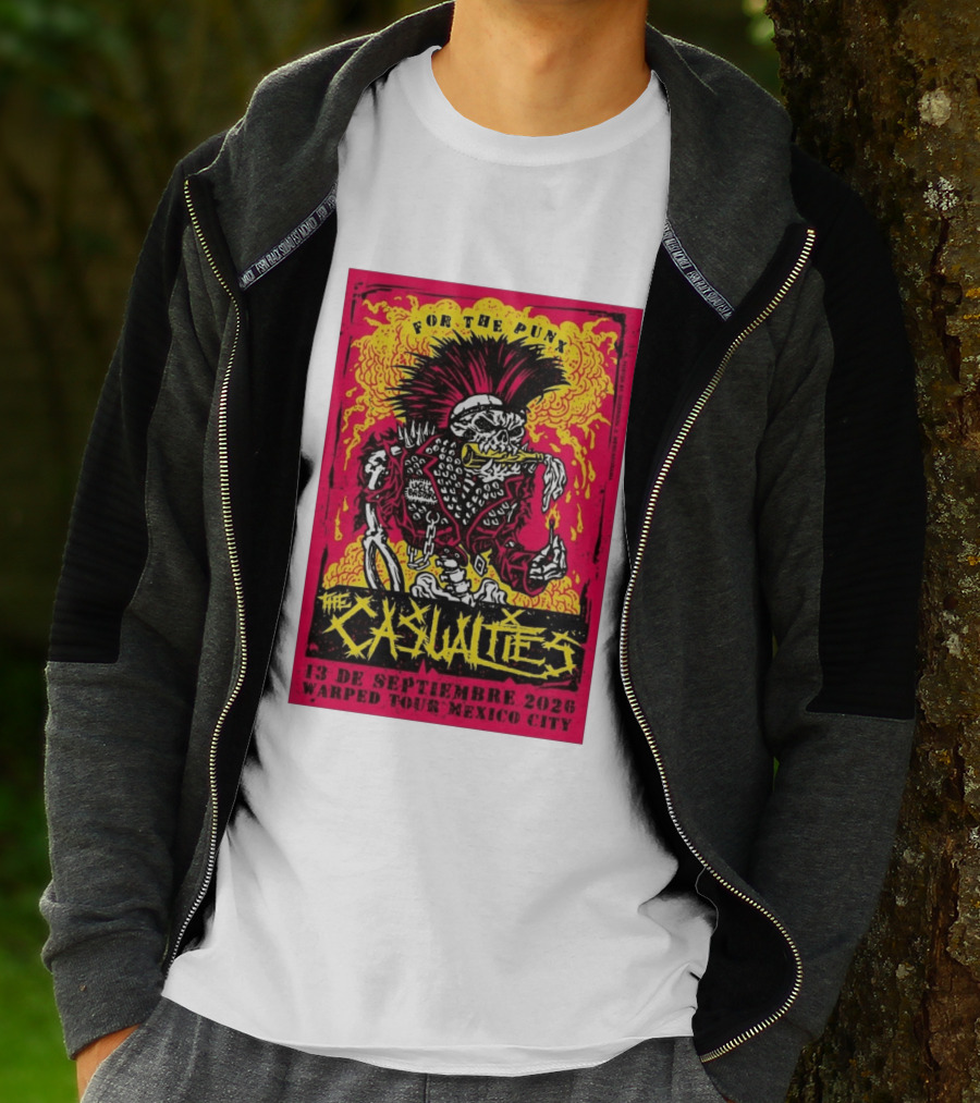 The Casualties Warped Tour Mexico City For The Punx 13 De Septiembre 2026 T-Shirt