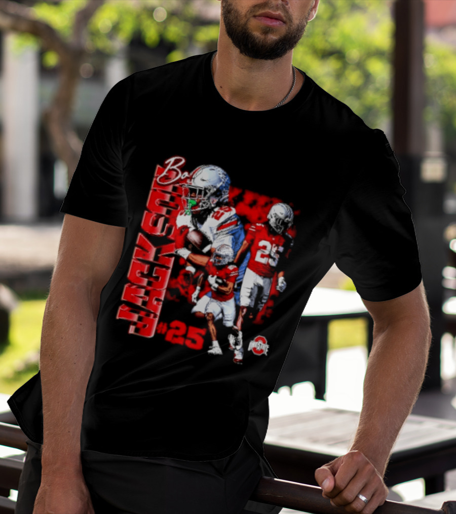 Bo Jackson 25 Ohio State Buckeyes NCAA Player Football T-Shirt