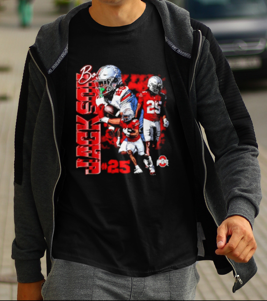 Bo Jackson 25 Ohio State Buckeyes NCAA Player Football T-Shirt