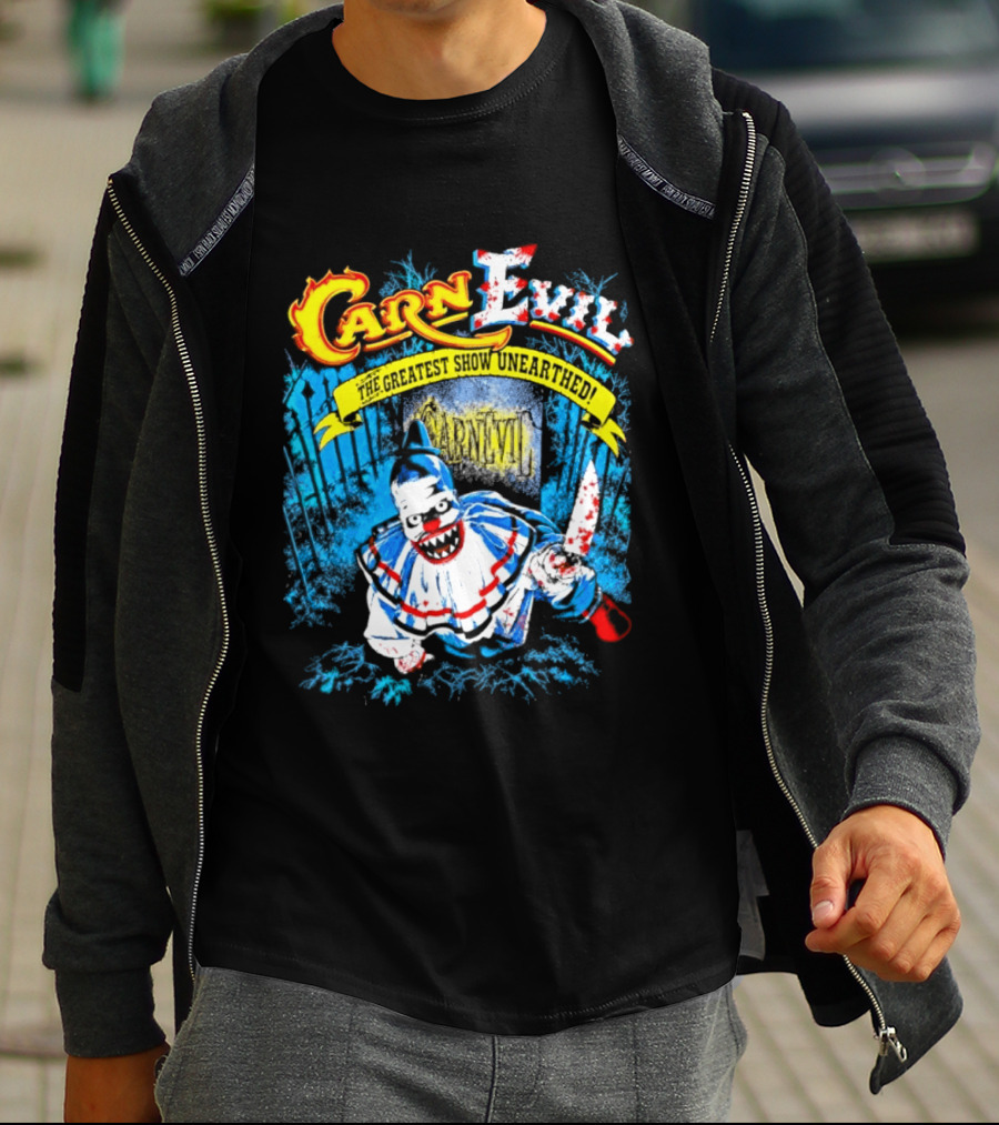 CarnEvil The Greatest Show Unearthed Creepy Clown Horror T-Shirt
