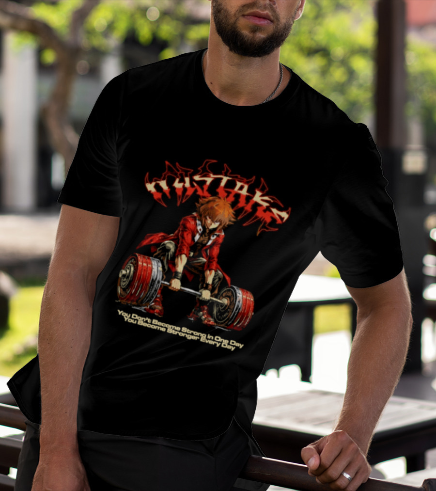Jaden Yuki Yu Gi Oh Become Stronger Every Day Anime Weightlifting T-Shirt