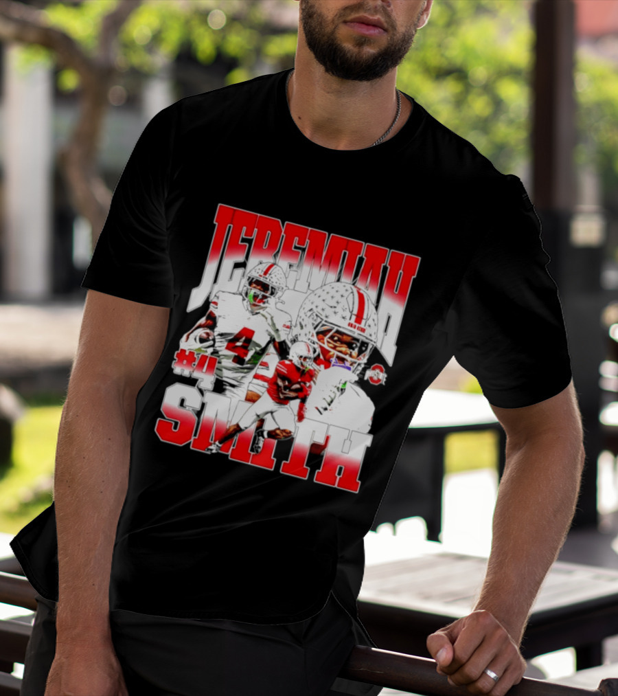 Jeremiah Smith Ohio State Buckeyes 4 NCAA Football Player T-Shirt